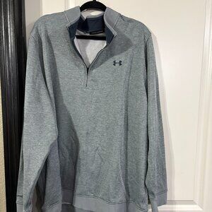 Under Armour Men’s Gray Quarter Zip Pullover Size 4XL Tall